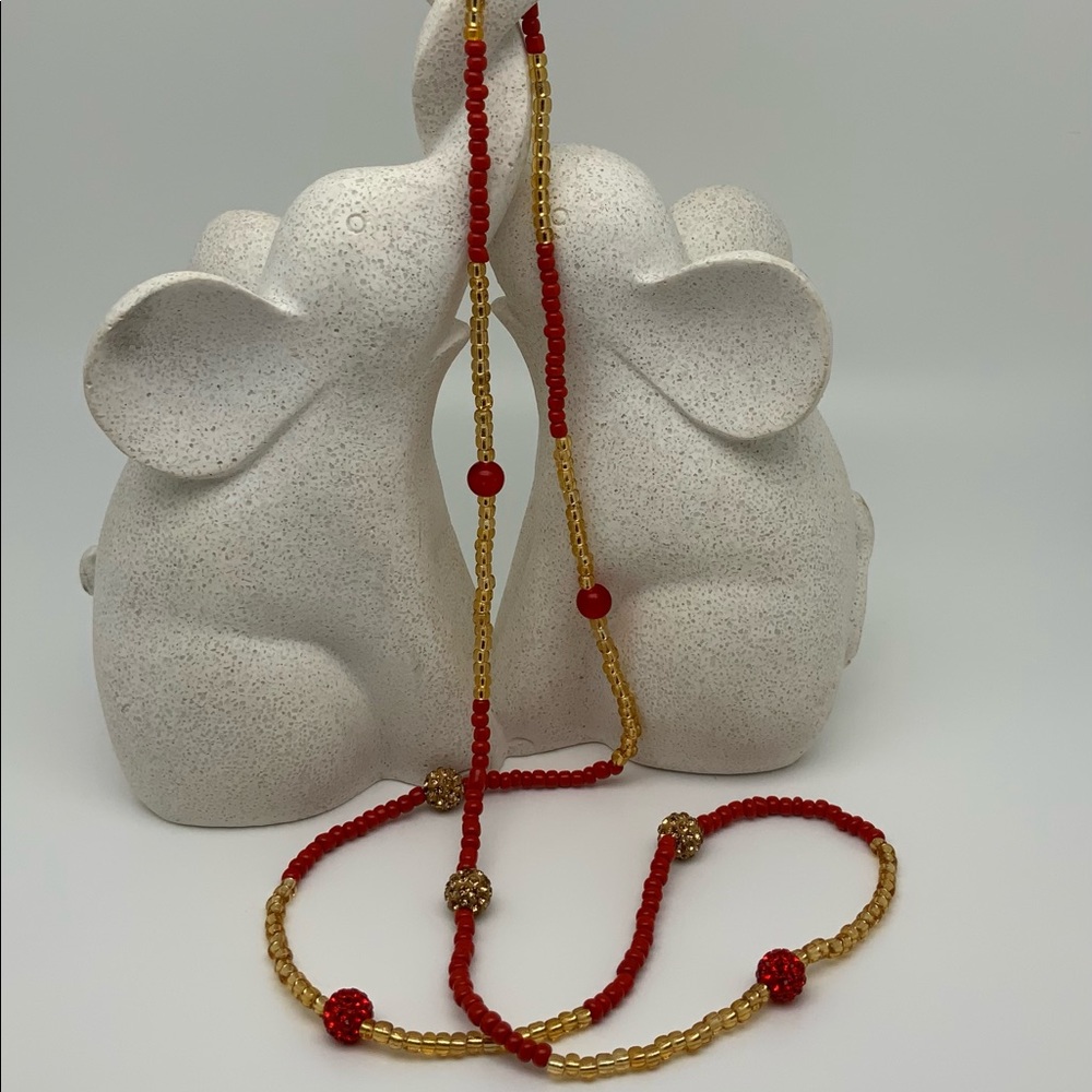 Custom made Waist-beads 38 1/2 Inches custom to your size Is available.